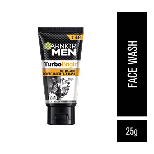 Garnier Men Turbo Bright Anti-Pollution Double Action Face Wash 25g